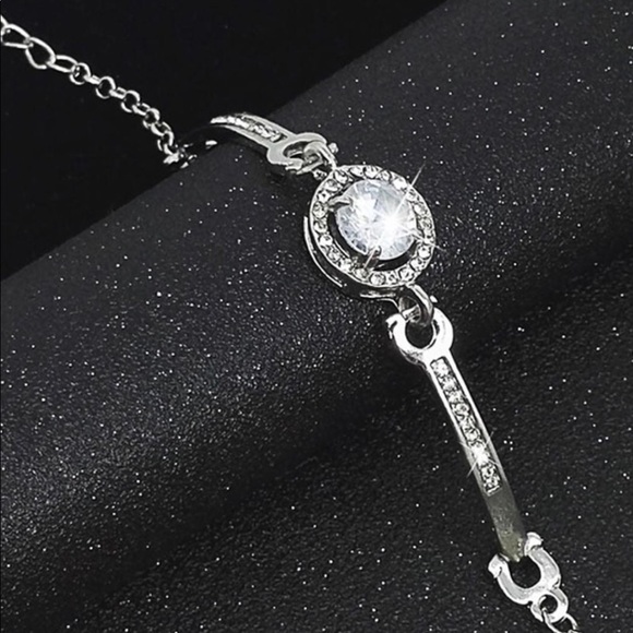 GOLD cubic zirconia bangle. Great for stacking  - Picture 7 of 7